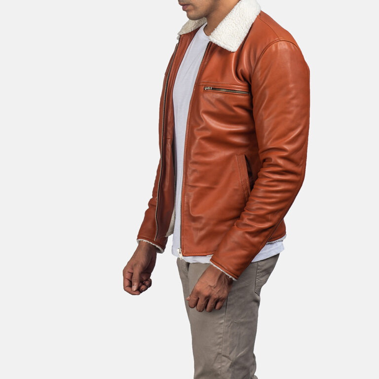 Dan Frost Tan Shearling Jacket(5-of-7)-1531223098953